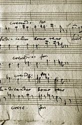 Arbejdspartitur af Wolfgang Amadeus Mozarts Requiem (musikpartitur)