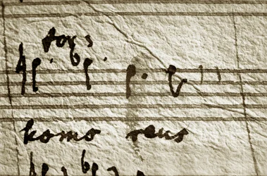 "Arbejdspartitur" af Wolfgang Amadeus Mozarts requiem (musikpartitur)