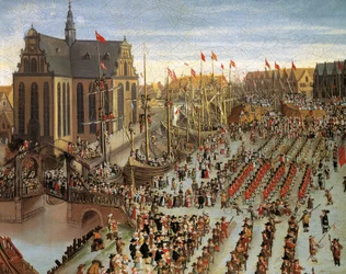 Frederik III erklærer den danske krone for arvelig foran Generalstaterne i København i 1660, maleri af Wolfgang Heimbach (1605-1678)