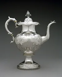 Tepotte, ca. 1845-1872 (sølv)