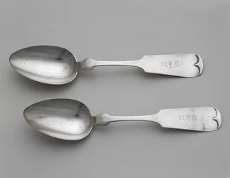 Dessertskeer, ca. 1860-1870 (sølv)