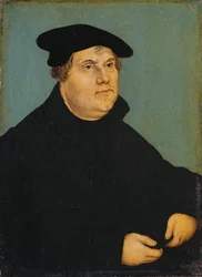 Tysk: Bildnis Martin Luthers Portræt af Martin Luther