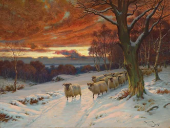 En vinteraften (olie på lærred)