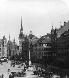 Marienplatz, München, Tyskland, ca. 1900