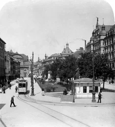 Promenadeplatz i München, Tyskland, omkring 1900-tallet.