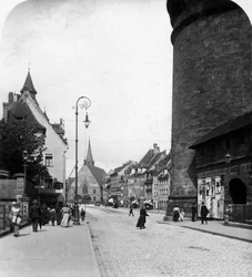 Strassenkarte, Nürnberg, Bayern, Tyskland, omkring 1900-tallet.