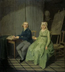 Selvportræt af Wybrand Hendrik med sin kone Agatha Ketel