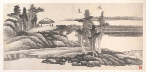 Landscapes of the Twelve Months, ca. 1685 (album med tolv maleriblade; blæk på papir)