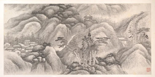 Landscapes of the Twelve Months, ca. 1685 (album med tolv maleriblade; blæk på papir)