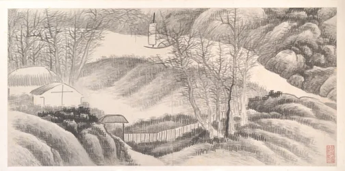 Landscapes of the Twelve Months, ca. 1685 (album med tolv maleriblade; blæk på papir)