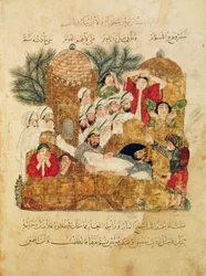 Ms Arab 5847, fol. 29, Begravelse af et pestoffer, fra 