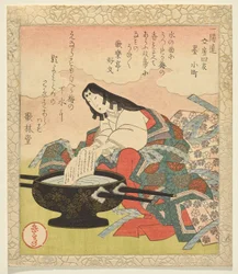 Blæk, Ono no Komachi, fra serien Four Calligraphic Companion