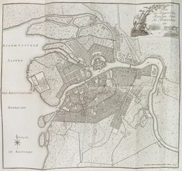Kort over Sankt Petersborg, 1790.