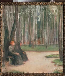 Towards Evening - Maleri af Yelena Nikolayevna Villiam (1860-1919), olie på lærred