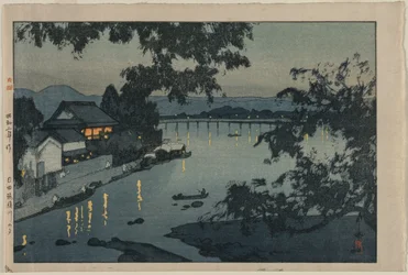 Aften på Chikugo-floden