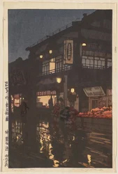 Tolv scener i Tokyo: Kagurazaka Street after a Night Rain (Tôkyô jûni dai: Kagurazaka-dôri, ugo no yoru),