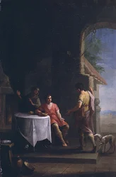 Esau sælger sin førstefødselsret til Jakob, ca. 1790-1800 (ikke det samme som 72151)
