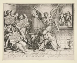 Sankt Cecilia spiller orgel