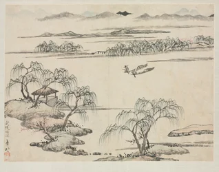 Landskabsalbum i forskellige stilarter: The Stream of Wuling, 1684.