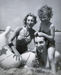 Happy Family at Seaside