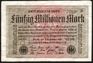 50 millioner mark seddel, Tyskland