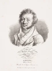 Andre-Marie Ampere, fransk fysiker og matematiker, c 1820