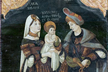 Biertan befæstede kirke. Kirken. Interiør. Altertavle, polyptykon.