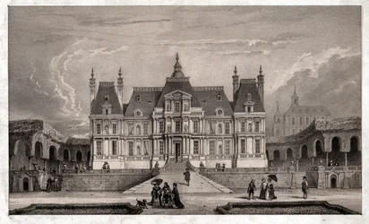Castle of Maison Lafitte, ca. 1850 (gravering)