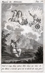 Elias tager til himlen, omkring 1880 (gravering)