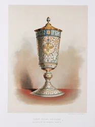 Emalje- og sølvbæger, russisk