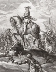 Ferdinand af Østrig leder tropper over Alperne, juli 1634