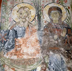 Fresker i klosteret Agios Panteleimon, Tilos-øen, Grækenland