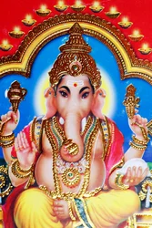 Ganesha eller Ganapati: den elefanthovedede hinduistiske gud.