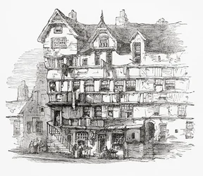 Huse i High Street, Edinburgh, Skotland