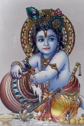 Spædbarn Lord Krishna. hinduistisk gud.