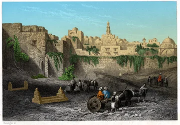 Jerusalem, Israel, omkring 1840 (gravering)