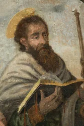 Sognekirke (Sognekirken Vor Frue). Interiør. Koret. Vægmaling.
