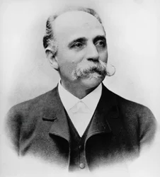 Portræt af Bartolomeo Emilio Camillo Golgi (1843-1926), italiensk videnskabsmand og læge, Nobelpris i medicin i 1906, fotografi