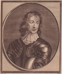 Portræt af den britiske general og politiker John Lambert (1619-1684), kobberstik af John Goldar (1729-1795) fra maleri af Robert Walker
