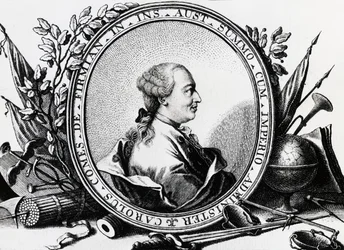 Portræt af Karl Joseph von Firmian (1716-1782), østrigsk politiker, gravering