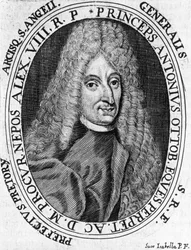 Portræt af prins Antonio Ottoboni (1646-1710), general for den pavelige hær, gravering