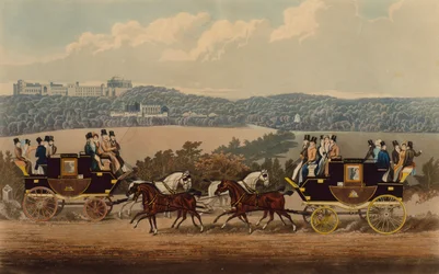 The Reading Telegraph Coaches (farvet indgravering)