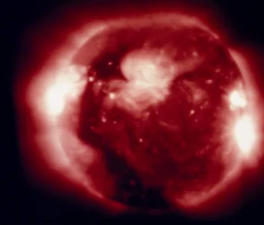 Solen, fotograferet ved røntgenbølgelængder af Skylab