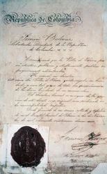Den handling, hvorved Simon Bolivar erklærede byen San Miguel de Ibarra, hovedstad i den omkringliggende provins, på det tidspunkt en del af Greater Colombia (i dag Ecuador), 2. november