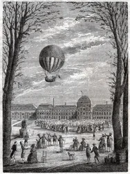 Fyld ballonen. Ballonflyvning.