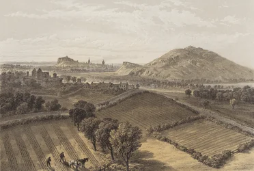 Edinburgh fra nær Craigmillar Castle (chromolitho)