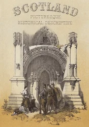 Indgang til Roslin Chapel (chromolitho)