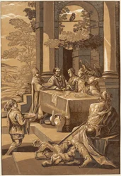 Dyk og Lazarus (højre panel)