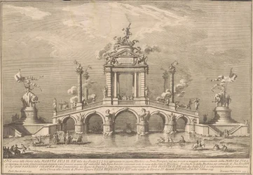 Prima Macchina for Chinea fra 1755: En triumfbro med antikviteter fra Herculaneum
