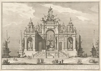 Seconda Macchina for Chinea fra 1754: En allegori over vandværker